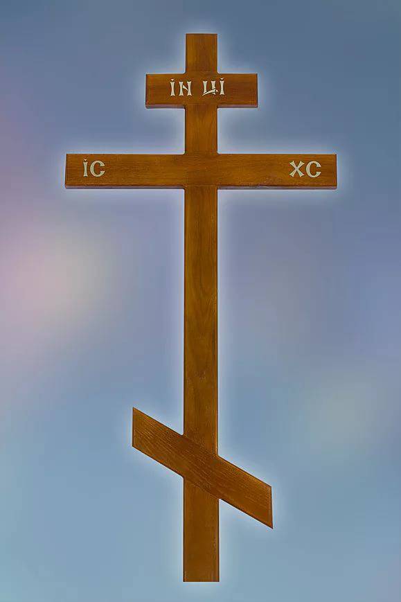 На фото - Крест на могилу, арт. 001 от ритуальной службы ГорСпецРитуал в Орле