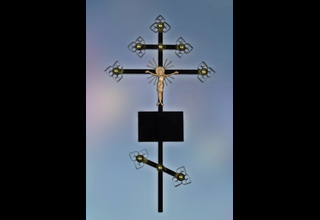 На фото - Крест на могилу, арт. 003 от ритуальной службы ГорСпецРитуал в Орле
