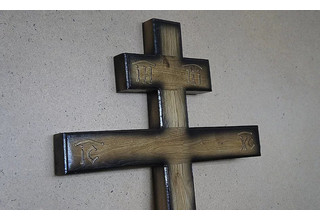 На фото - Крест на могилу, арт. 004 от ритуальной службы ГорСпецРитуал в Орле